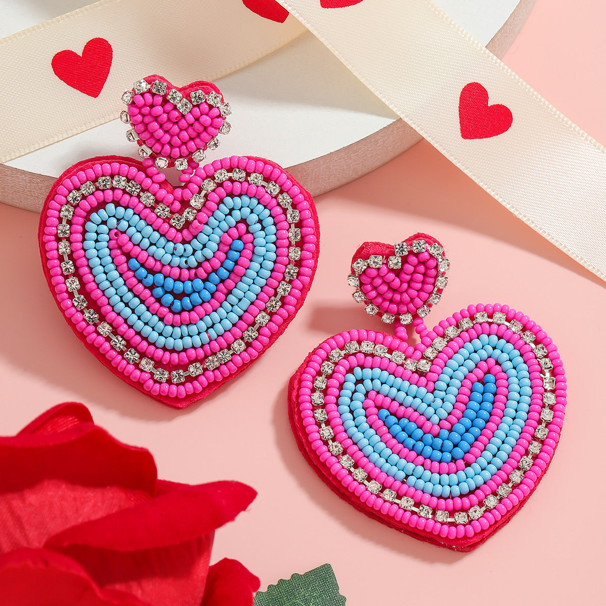 Aretes chaquiras San Valentín mod3