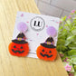 Aretes calabaza con sombrero