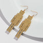 Aretes soldados navideños dorados