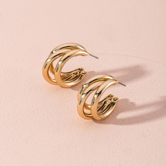 Aretes de triple aro pequeños