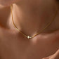Collar dorado cruz - acero inoxidable