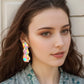 Aretes tornasol largos