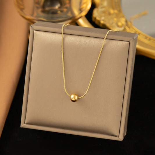 Collar dorado de Perla / Acero inoxidable