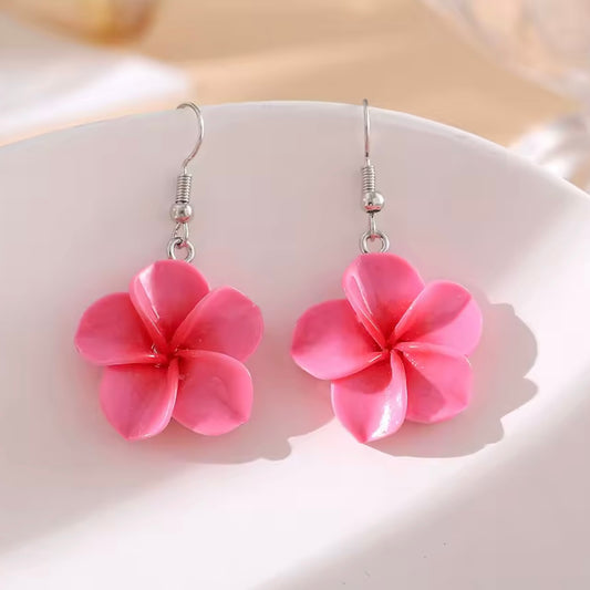 Aretes de florecitas rosadas