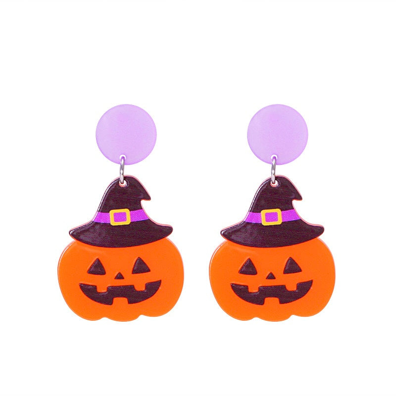 Aretes calabaza con sombrero