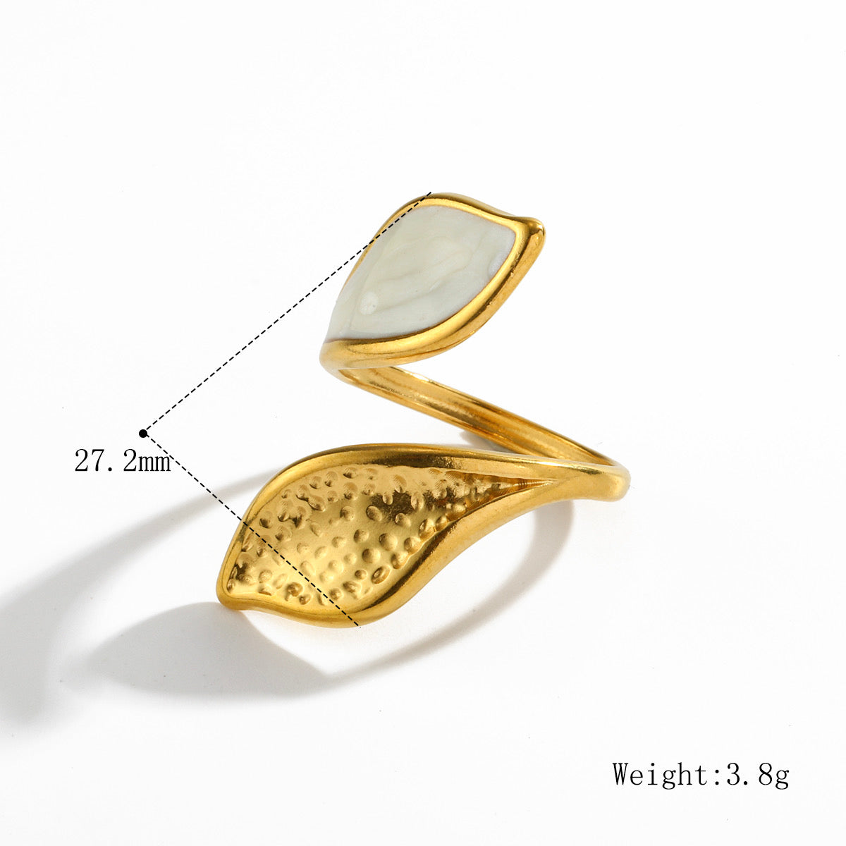 Anillo ajustable de hojitas- acero inoxidable