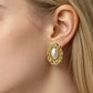 Aretes ovalados  - acero inoxidable