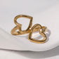 Anillo ajustable corazones encontrados/ Acero inoxidable