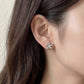 Aretes florecitas plateadas- acero inoxidable