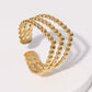 Anillo ajustable capas - acero inoxidable