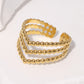 Anillo ajustable capas - acero inoxidable