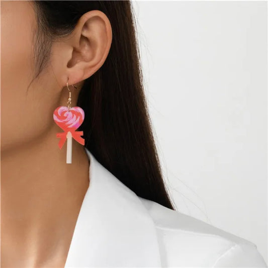 Aretes de paletas san Valentín