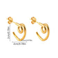 Aretes nudo - acero inoxidable