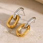 Aretes bicolor - acero inoxidable