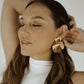 Aretes dorados con textura - acero inoxidable