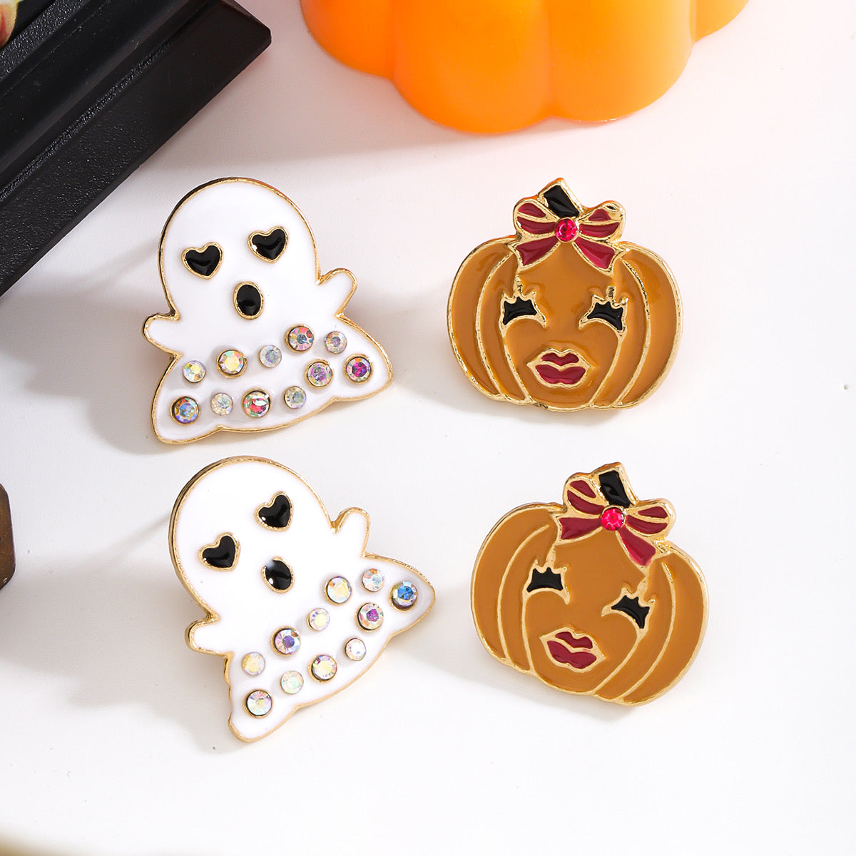 Set de 2 pares de aretes halloween