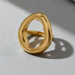 Anillo chunky dorado talla 7 - acero inoxidable