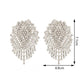 Aretes de pedrería plateada