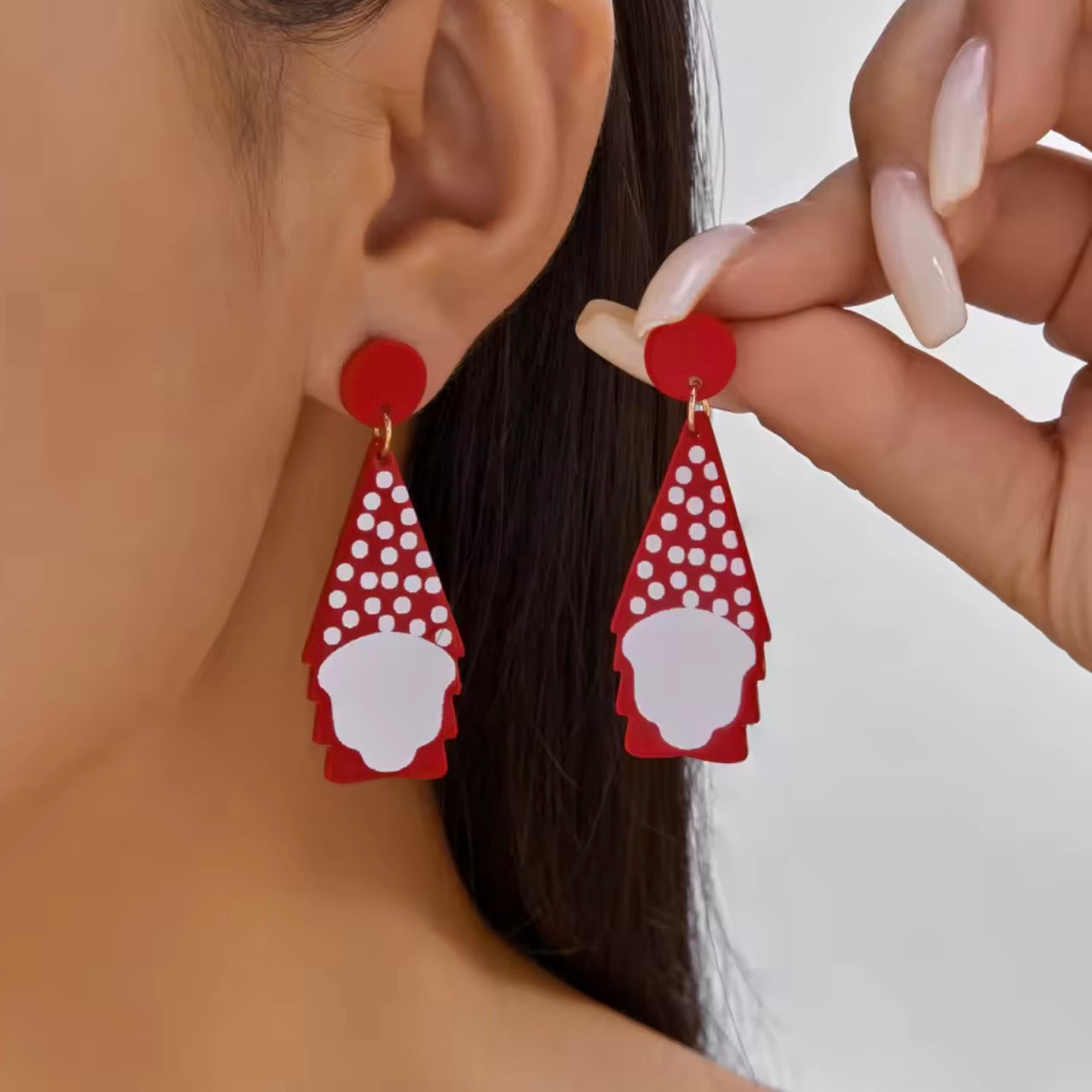 Aretes duende navideño