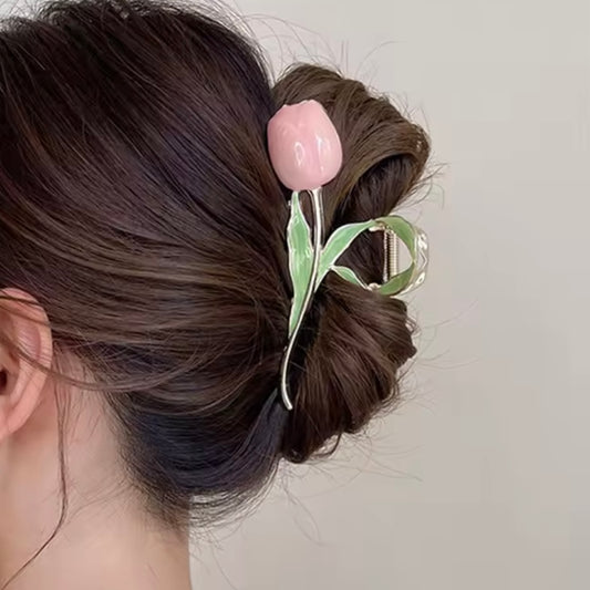 Pinza para cabello - tulipán
