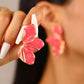 Aretes abanicos rosados