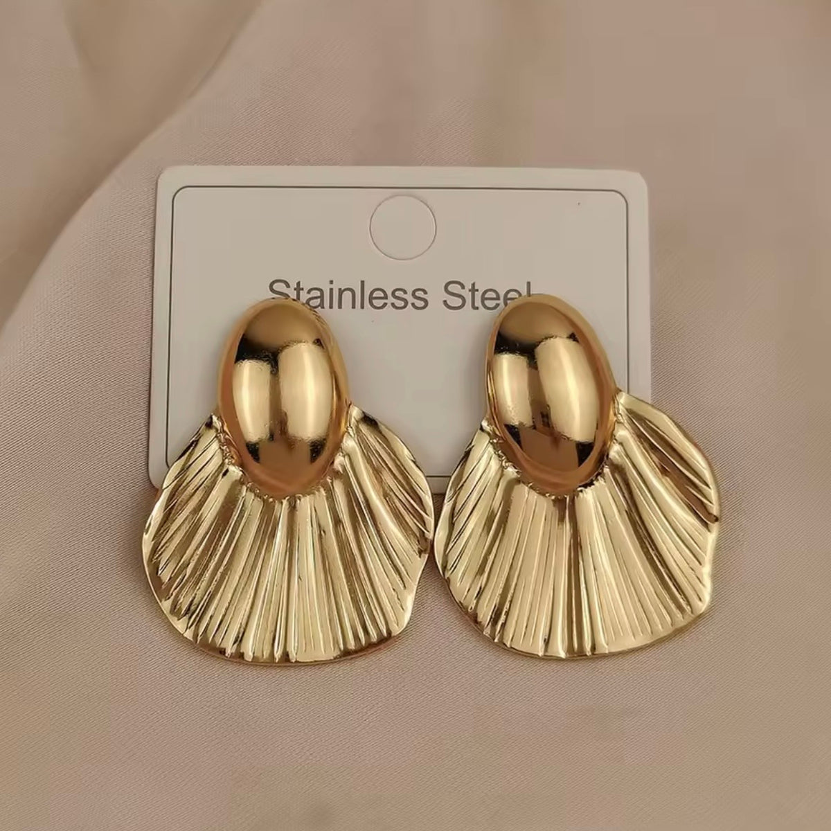 Aretes dorados - acero inoxidable