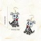 Aretes de esqueleto- perrito