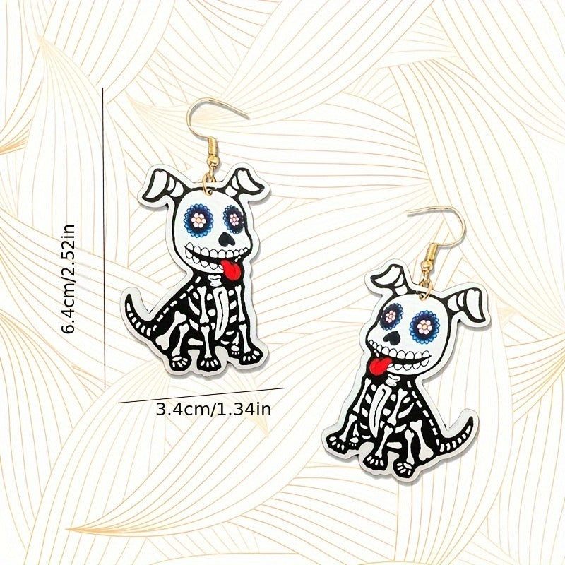 Aretes de esqueleto- perrito