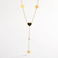 Collar largo de corazones  - Acero inoxidable