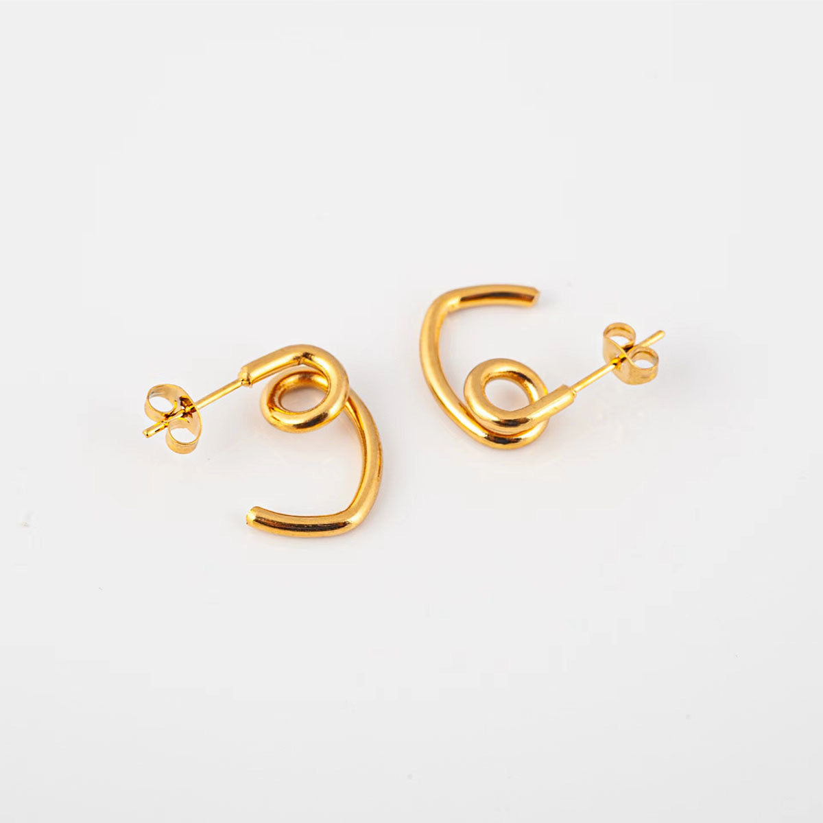 Aretes nudo - acero inoxidable