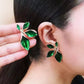 Aretes de hojitas verdes