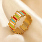 Anillo ajustable colores- acero inoxidable