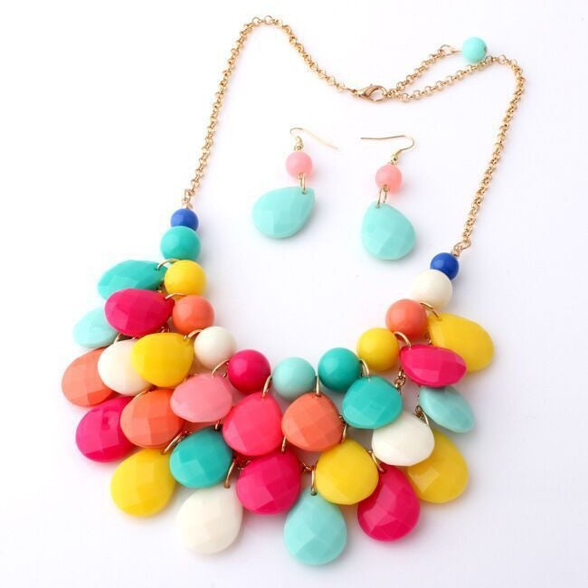 Collar colores + aretes