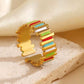 Anillo ajustable colores- acero inoxidable
