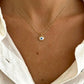 Collar de ojito azul- acero inoxidable