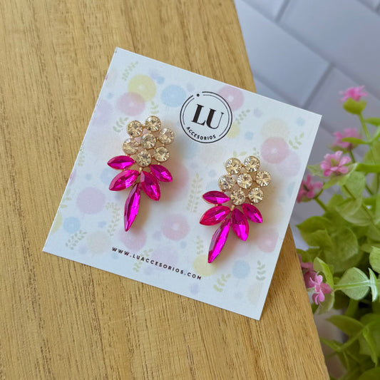 Aretes mod19 rosados