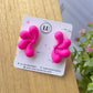 Aretes de gotas rosadas