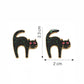 Aretes de gatitos negros con diamantina