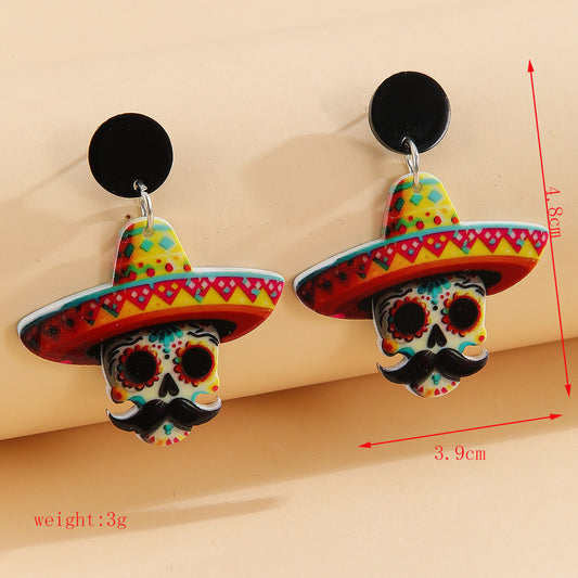Aretes día de muertos