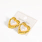 Aretes corazones y perla - Acero inoxidable