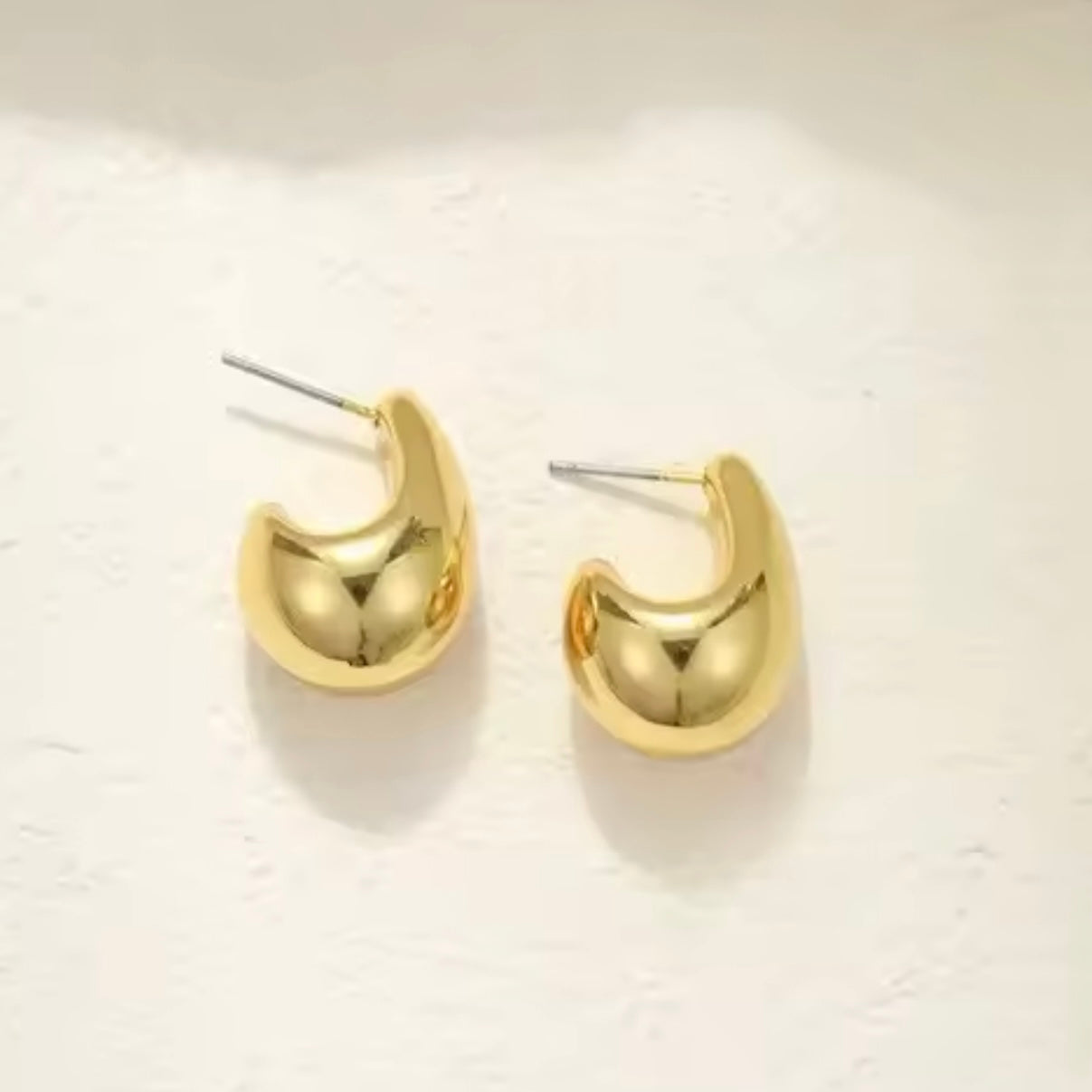 Aretes canoa - dorado