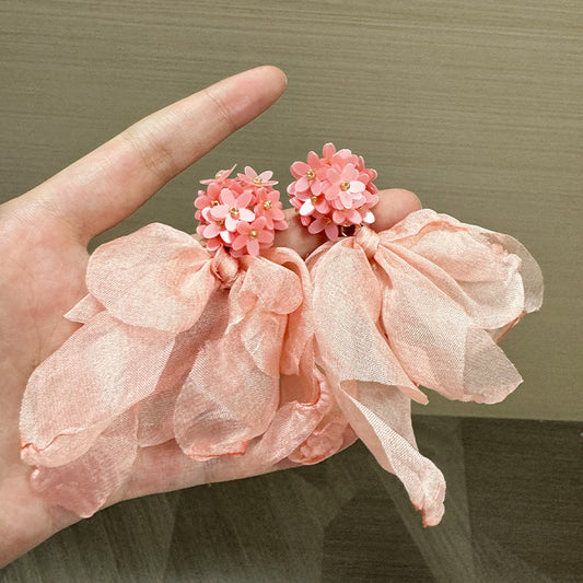 Aretes florecitas rosadas