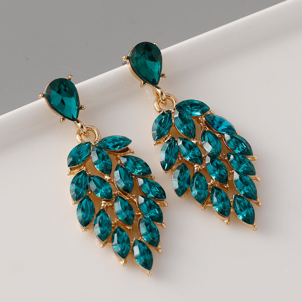 Aretes penacho- azules