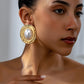 Aretes grandes redondos dorados