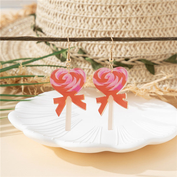 Aretes de paletas san Valentín