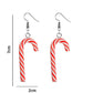 Aretes de bastones Navidad