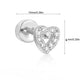 Piercing corazón plateado - acero inoxidable (1 pieza)