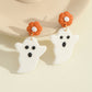 Aretes de fantasma con flor
