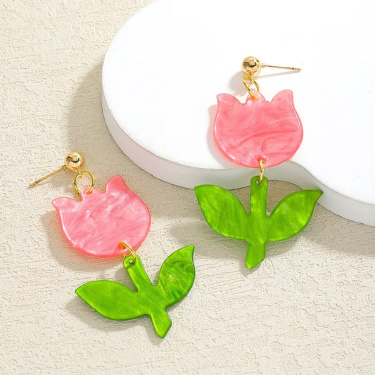 Aretes de tulipán