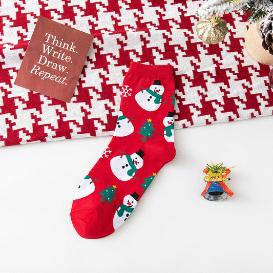 Calcetines navideños- muñeco de nieve